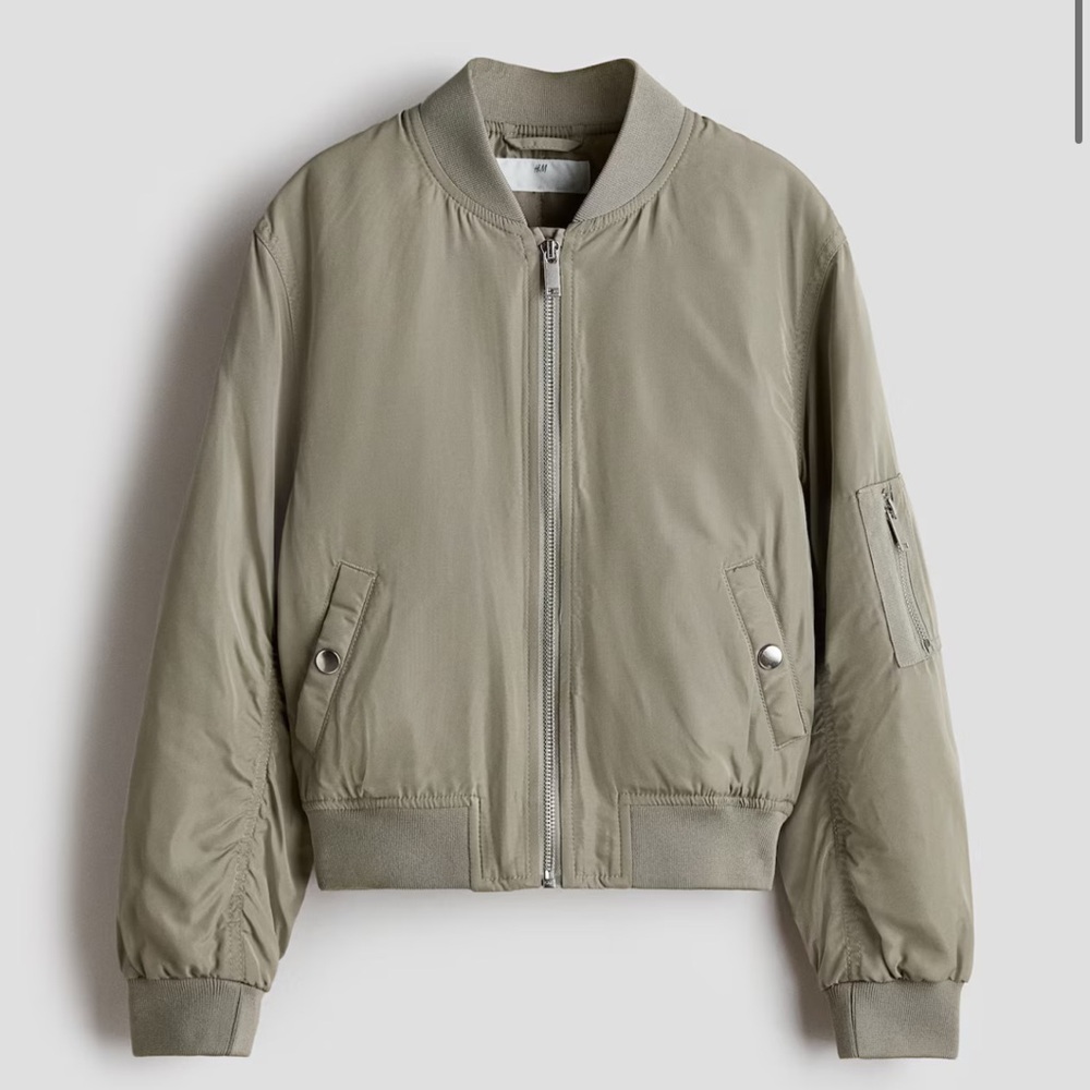 H&M Olive Green Bomber Jacket